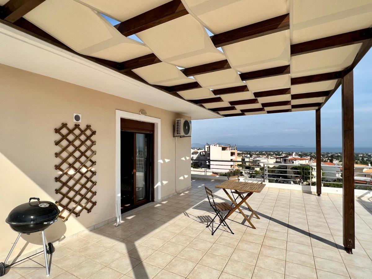Sunrise Studio With Unhindered View To The Sea. Néa Mákri المظهر الخارجي الصورة