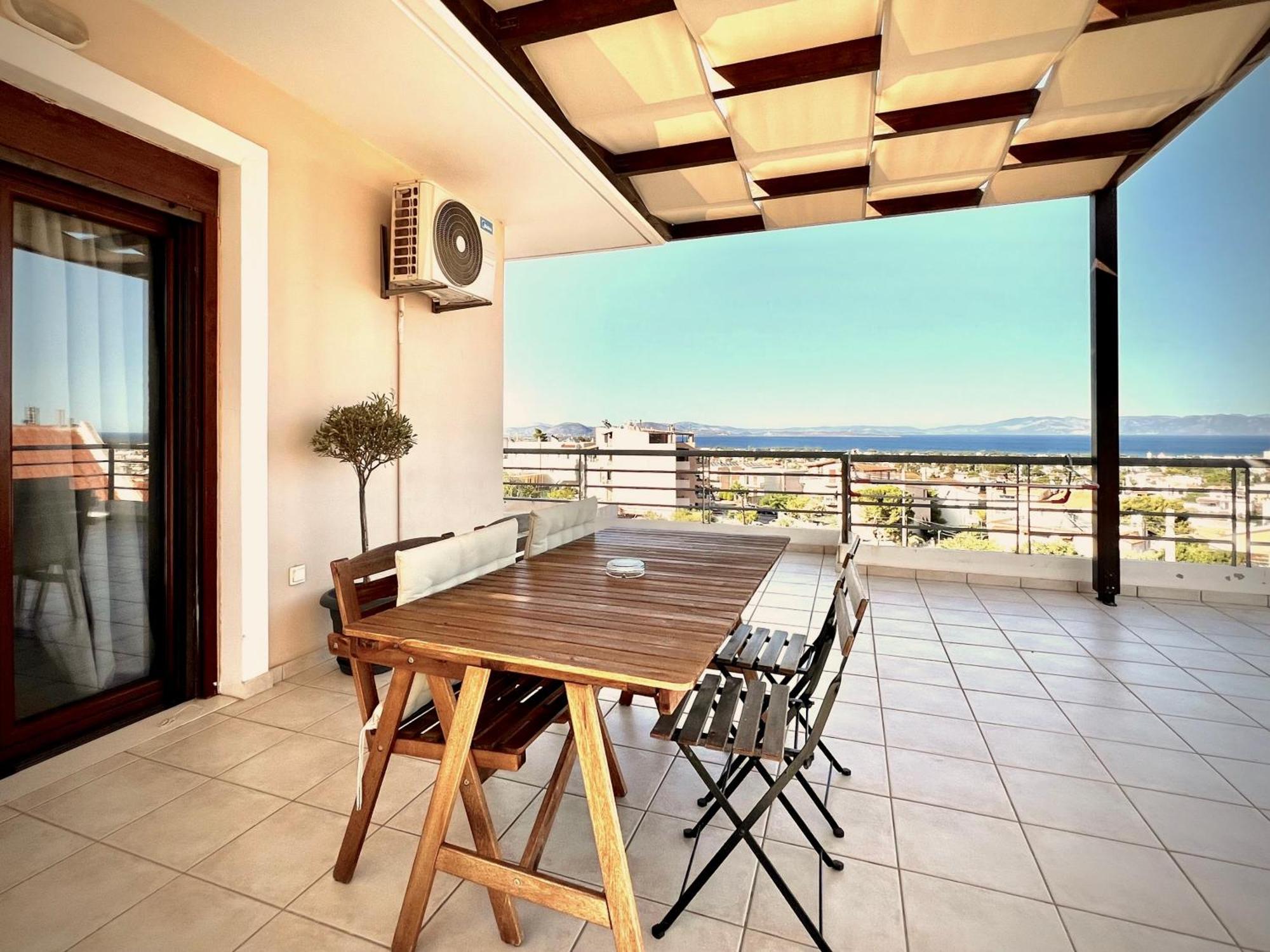 Sunrise Studio With Unhindered View To The Sea. Néa Mákri المظهر الخارجي الصورة